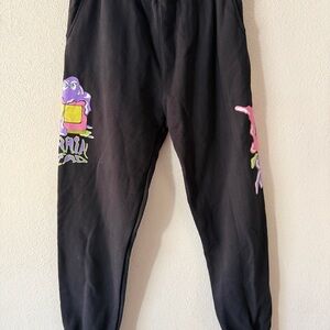 Brain Dead Paintman sweat pants Joggers with Vibrant Graphics size XL